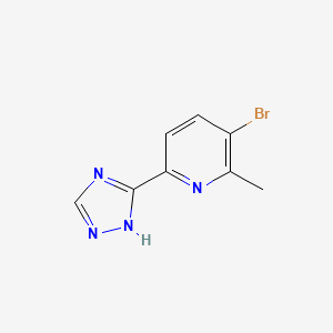B1400212 3-Bromo-2-methyl-6-(1H-1,2,4-triazol-3-yl)pyridine CAS No. 1228014-23-0