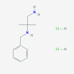 B1400215 (1-Azaniumyl-2-methylpropan-2-yl)(benzyl)azanium dichloride CAS No. 1379527-03-3