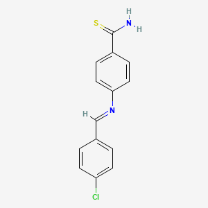 4-{(E)-[(4-Chlorophenyl)methylidene]amino}benzene-1-carbothioamide