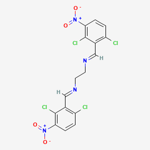 1-(2,6-dichloro-3-nitrophenyl)-N-[2-[(2,6-dichloro-3-nitrophenyl)methylideneamino]ethyl]methanimine