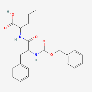 2-[[3-Phenyl-2-(phenylmethoxycarbonylamino)propanoyl]amino]pentanoic acid