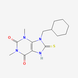 9-(cyclohexylmethyl)-1,3-dimethyl-8-sulfanylidene-7H-purine-2,6-dione