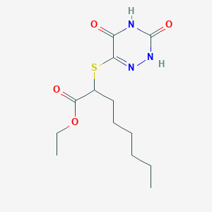 ethyl 2-[(3,5-dioxo-2H-1,2,4-triazin-6-yl)sulfanyl]octanoate