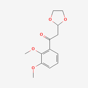 B1400225 1-(2,3-Dimethoxy-phenyl)-2-(1,3-dioxolan-2-yl)-ethanone CAS No. 1263365-66-7