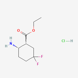 Ethyl cis-2-amino-5,5-difluoro-cyclohexanecarboxylate;hydrochloride