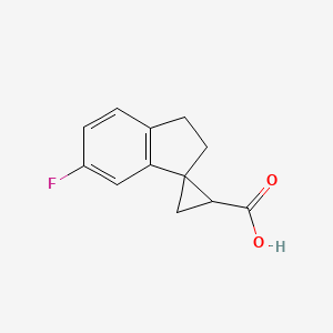 6'-Fluoro-2',3'-dihydrospiro[cyclopropane-1,1'-indene]-2-carboxylic acid