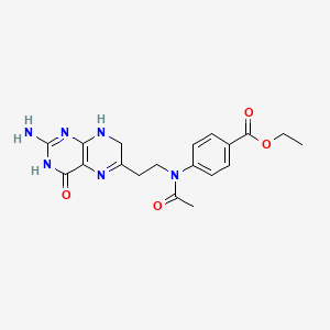 Ethyl 4-{acetyl[2-(2-amino-4-oxo-1,4,7,8-tetrahydropteridin-6-yl)ethyl]amino}benzoate