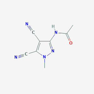 N-(4,5-dicyano-1-methylpyrazol-3-yl)acetamide