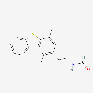 molecular formula C17H17NOS B14002375 N-[2-(1,4-dimethyldibenzothiophen-2-yl)ethyl]formamide CAS No. 23018-31-7