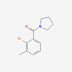 molecular formula C12H14BrNO B1400241 1-(2-Bromo-3-methylbenzoyl)pyrrolidine CAS No. 1309366-09-3