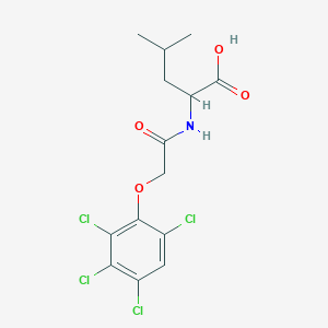 4-Methyl-2-[[2-(2,3,4,6-tetrachlorophenoxy)acetyl]amino]pentanoic acid