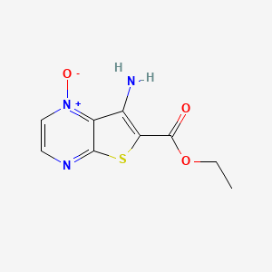 Thieno[2,3-b]pyrazine-6-carboxylic acid, 7-amino-, ethyl ester, 1-oxide