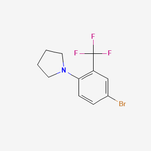 molecular formula C11H11BrF3N B1400247 1-(4-Bromo-2-(trifluoromethyl)phenyl)pyrrolidine CAS No. 895543-03-0