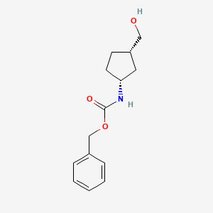 molecular formula C14H19NO3 B1400248 benzyl N-[(1R,3S)-3-(hydroxymethyl)cyclopentyl]carbamate CAS No. 1380486-16-7