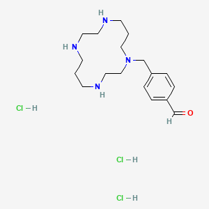 4-(1,4,8,11-Tetrazacyclotetradec-1-ylmethyl)benzaldehyde;trihydrochloride