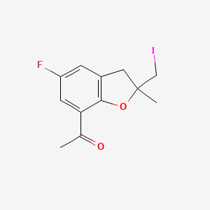 1-[5-Fluoro-2,3-dihydro-2-(iodomethyl)-2-methyl-7-benzofuranyl]ethanone