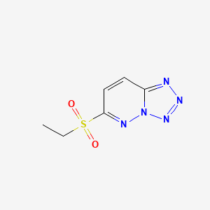 molecular formula C6H7N5O2S B14002516 6-(Ethanesulfonyl)tetrazolo[1,5-b]pyridazine CAS No. 62645-30-1