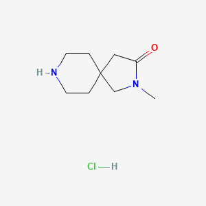 molecular formula C9H17ClN2O B1400253 2-Methyl-2,8-diazaspiro[4.5]decan-3-one hydrochloride CAS No. 1380300-72-0