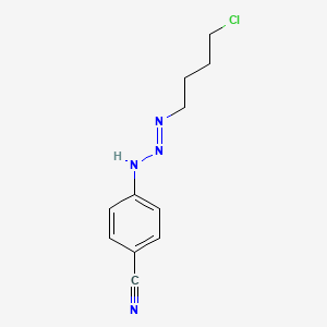 4-[(2E)-3-(4-Chlorobutyl)triaz-2-en-1-yl]benzonitrile