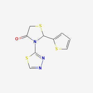 4-Thiazolidinone, 3-(1,3,4-thiadiazol-2-yl)-2-(2-thienyl)-