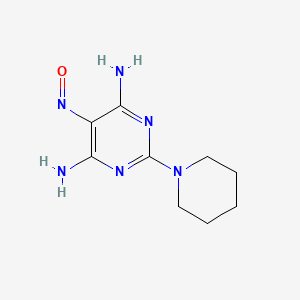 5-Nitroso-2-(piperidin-1-yl)pyrimidine-4,6-diamine