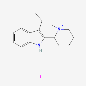 2-(3-Ethyl-1H-indol-2-yl)-1,1-dimethylpiperidin-1-ium iodide