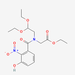 Ethyl N-(2,2-diethoxyethyl)-N-(3-hydroxy-2-nitrobenzoyl)glycinate