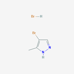 molecular formula C4H6Br2N2 B1400264 4-溴-3-甲基-1H-吡唑盐酸盐 CAS No. 92276-46-5