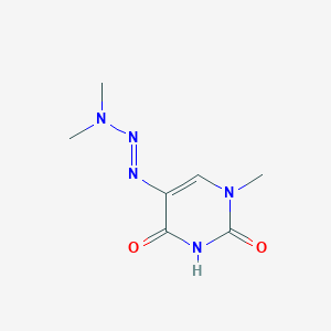 2,4(1H,3H)-Pyrimidinedione, 5-(3,3-dimethyl-1-triazenyl)-1-methyl-