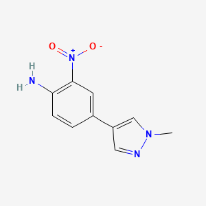 molecular formula C10H10N4O2 B1400271 4-(1-甲基-1H-吡唑-4-基)-2-硝基苯胺 CAS No. 959909-79-6