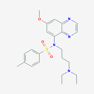 N-[3-(Diethylamino)propyl]-N-(7-methoxyquinoxalin-5-yl)-4-methylbenzene-1-sulfonamide