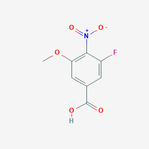 molecular formula C8H6FNO5 B1400274 3-氟-5-甲氧基-4-硝基苯甲酸 CAS No. 1137869-93-2
