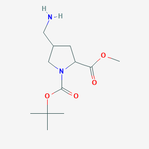 O1-tert-butyl O2-methyl (2R,4S)-4-(aminomethyl)pyrrolidine-1,2-dicarboxylate