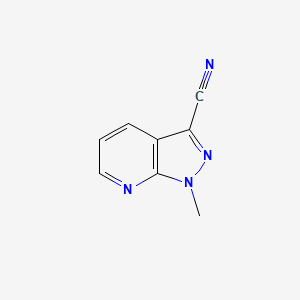 molecular formula C8H6N4 B1400276 1-甲基-1H-吡唑并[3,4-b]吡啶-3-腈 CAS No. 1256795-04-6