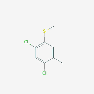 molecular formula C8H8Cl2S B1400280 2,4-二氯-5-甲硫基苯甲醚 CAS No. 1806275-36-4