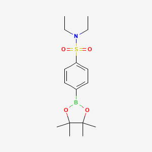 molecular formula C16H26BNO4S B1400282 N,N-二乙基-4-(四甲基-1,3,2-二氧杂硼环-2-基)苯-1-磺酰胺 CAS No. 911228-95-0