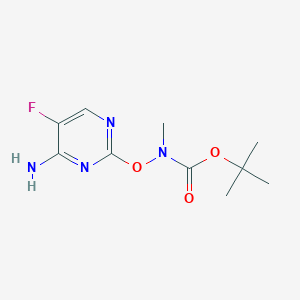 molecular formula C10H15FN4O3 B1400285 O-(4-氨基-5-氟嘧啶-2-基)-叔丁基 N-甲基-N-羟基氨基甲酸酯 CAS No. 1174376-60-3