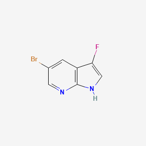 molecular formula C7H4BrFN2 B1400287 5-溴-3-氟-1H-吡咯并[2,3-b]吡啶 CAS No. 1111637-68-3