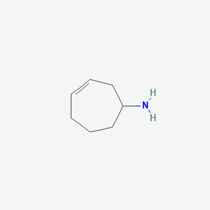 molecular formula C7H13N B14002896 3-Cyclohepten-1-amine,(1R)- 