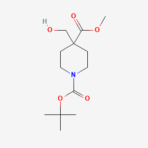B1400294 1-Tert-butyl 4-methyl 4-(hydroxymethyl)piperidine-1,4-dicarboxylate CAS No. 1006044-27-4