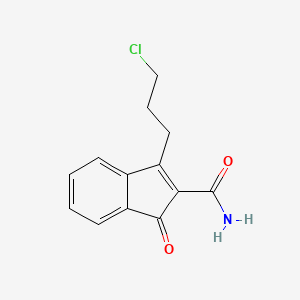 3-(3-Chloropropyl)-1-oxo-1h-indene-2-carboxamide