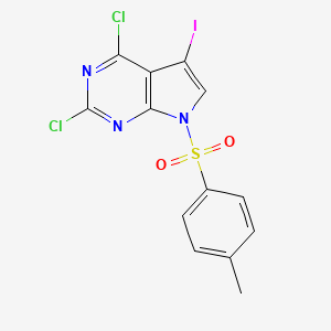 molecular formula C13H8Cl2IN3O2S B1400301 2,4-dichloro-5-iodo-7-tosyl-7H-pyrrolo[2,3-d]pyrimidine CAS No. 1116240-01-7
