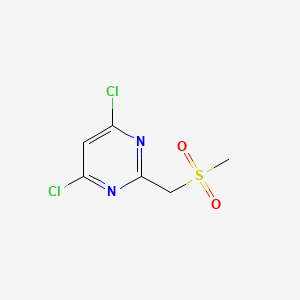 molecular formula C6H6Cl2N2O2S B1400304 4,6-Dichloro-2-(methanesulfonylmethyl)pyrimidine CAS No. 944058-99-5