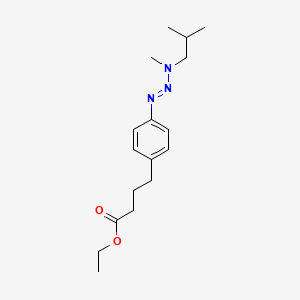 molecular formula C17H27N3O2 B14003046 Ethyl 4-[4-(methyl-(2-methylpropyl)amino)diazenylphenyl]butanoate CAS No. 34153-44-1