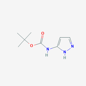 molecular formula C8H13N3O2 B1400309 叔丁基 1H-吡唑-3-基氨基甲酸酯 CAS No. 952674-76-9