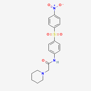 n-{4-[(4-Nitrophenyl)sulfonyl]phenyl}-2-(piperidin-1-yl)acetamide