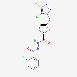 N'2-(2-Chlorobenzoyl)-5-[(4,5-dichloro-1H-imidazol-1-yl)methyl]furan-2-carbohydrazide