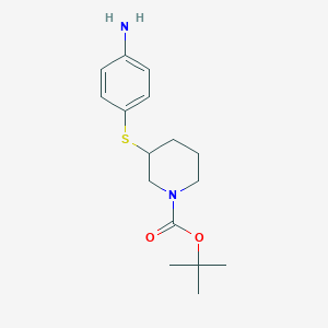 molecular formula C16H24N2O2S B1400319 tert-Butyl 3-((4-aminophenyl)thio)piperidine-1-carboxylate CAS No. 1196963-49-1