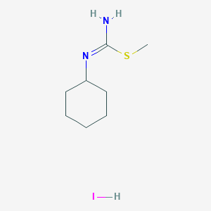 molecular formula C8H17IN2S B14003216 N-Cyclohexyl-1-methylsulfanyl-methanimidamide CAS No. 3753-40-0