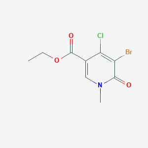 molecular formula C9H9BrClNO3 B1400337 Ethyl 5-bromo-4-chloro-1-methyl-6-oxo-1,6-dihydropyridine-3-carboxylate CAS No. 1379526-95-0